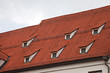 Red tile roof in Munich, Germany