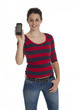 Photo: Pretty Young Woman Showing Cell Phone Pretty Young Woman Showing Cell Phone