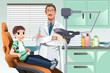 Vector: Kid in dentist office Kid in dentist office