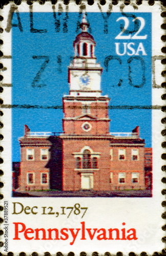 Photo: Pensylvania. Dec 12, 1787. US Postage. Pensylvania. Dec 12, 1787. US Postage.