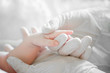 Photo: A helping hand to little baby in hospital A helping hand to little baby in hospital