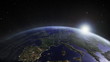 Earth sunrise Europe
