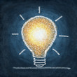 light bulb drawing by chalk