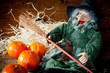 Befana con clementine Befana con clementine