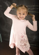 cute girl with chalk