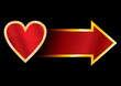 Label with heart