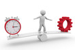 balance zwischen Zeit und Arbeit