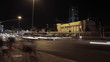 Tunnel road and junction night time lapse