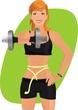 Vector: Woman With Weight Woman With Weight