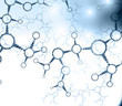 Futuristic dna, abstract molecule, cell illustration eps10