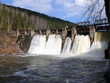 anthropogenic waterfall in satka river - village Porogi