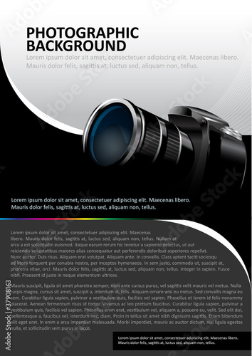 Vector: Vector background with DSLR camera Vector background with DSLR camera