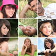 Portraits of young people