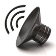 Illustration of black speaker icon