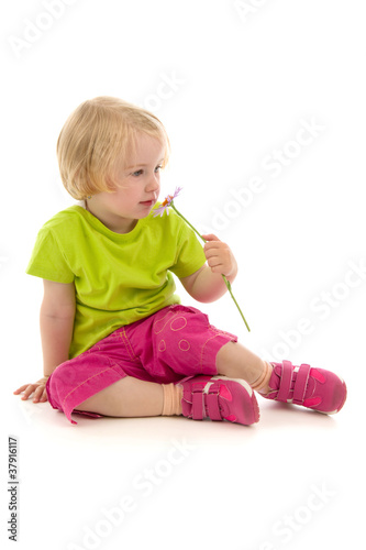 Photo: Girl with flower Girl with flower