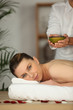 Woman having a back massage