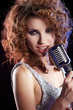 Portrait of singing woman Portrait of singing woman