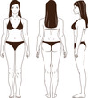 Standing woman in swimsuit