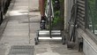 Man on a cycle trainer