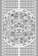 Stylized Aztec Calendar