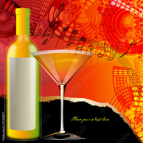 Vector: getränkekarte mit cocktail - abstrakter hintergrund getränkekarte mit cocktail - abstrakter hintergrund