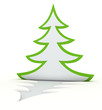 curled Christmas tree