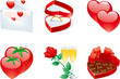 Vector icons set for valentines with hearts(2).