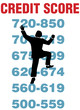 Business person climb better credit score