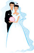 Vector of Bride and Groom.