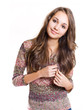 Beautiful  friendly brunette girl.