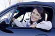 Smiling driver