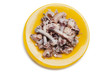 Chicken bones on plate