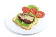 Typical Dutch lunch with bread and kroket