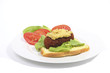 Typical Dutch lunch with bread and kroket