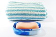 soap and towel