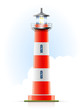 lighthouse marine signal vector illustration