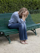 young woman crying discreetly