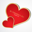 Card with nice hearts. Vector
