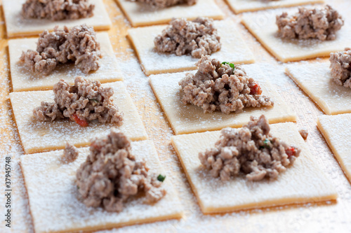 Photo: Preparing ravioli Preparing ravioli
