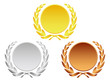 Lorbeerkränze Gold, Silber , Bronze