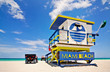 Photo: lifeguard house in Miami Beach, Florida, USA lifeguard house in Miami Beach, Florida, USA