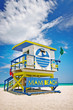 lifeguard house in Miami Beach, Florida , USA lifeguard house in Miami Beach, Florida , USA