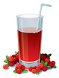 Vector: Glass of cranberry juice Glass of cranberry juice