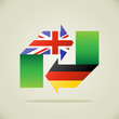 Großbritannien, Deutschland, Pfeile
