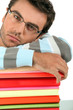 a busy man reposing