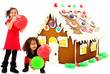 Photo: Two Beautiful Preschool African Hispanic Sisters Building Giant Two Beautiful Preschool African Hispanic Sisters Building Giant