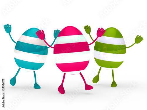 Illustration: Bunte Ostereier Bunte Ostereier