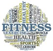 Fitness and health concept in tag cloud
