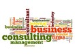 Business consulting in word tag cloud