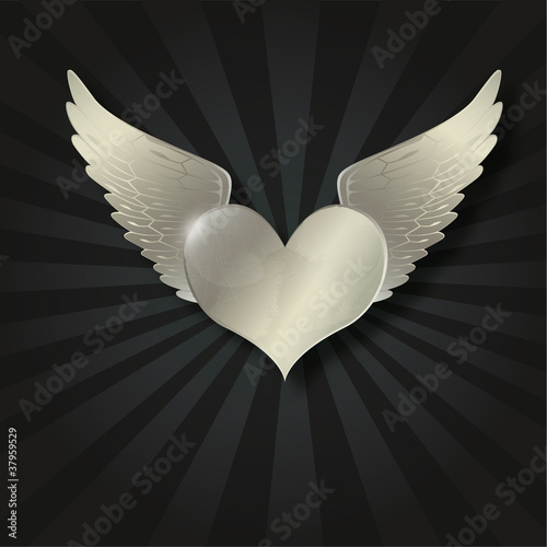 Illustration: Valentine metal heart Valentine metal heart